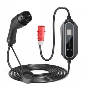 Type2 22Kw IEC62196 portable charger Red CEE