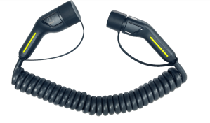 16A/32A Type2 to Type2 Spiral Coiled EV cables 10m Length