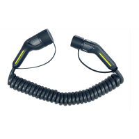 16A/32A Type2 to Type2 Spiral Coiled EV cables 10m Length